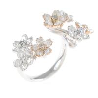 K18WG／K18PG フラワー ダイヤモンドリング