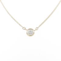 K18YG ソリティア ダイヤモンドネックレス