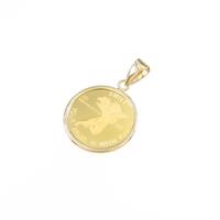 【新品】K18YG（枠） コイン ペンダント