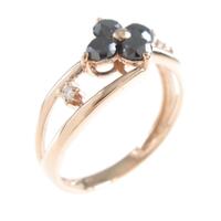 K18PG フラワー ダイヤモンドリング