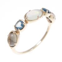 アガット カラーストーンリング