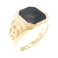 【新品】K18YG スネーク オニキスリング