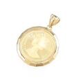K18YG（枠） コイン ペンダント