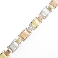 K18スリーカラー ダイヤモンドブレスレット