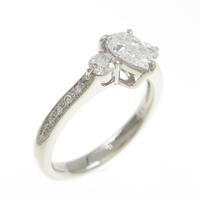 【リメイク】プラチナダイヤモンドリング 0．550ct・D・VS1・ペアシェイプ
