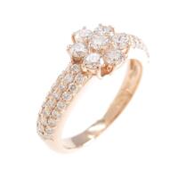 K18PG フラワー ダイヤモンドリング