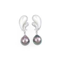 K18WG クロチョウパールイヤリング