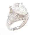 プラチナダイヤモンドリング 5．242ct・M・I1・ペアシェイプ
