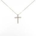 K18PG クロス ダイヤモンドネックレス
