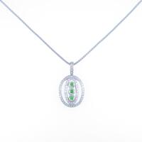 K18WG デマントイドガーネットネックレス