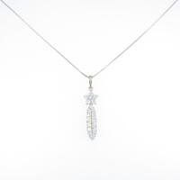 K18YG フラワー ダイヤモンドネックレス