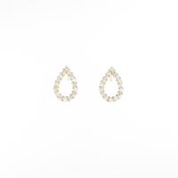 【新品】K18YG ドロップ ダイヤモンドピアス