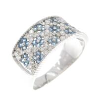 K18WG アクアマリンリング