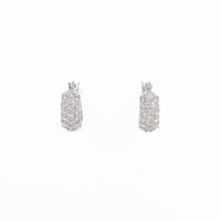 K18WG／PT ダイヤモンドピアス