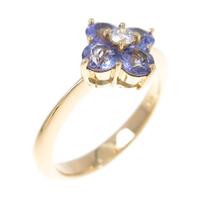 K18YG フラワー タンザナイトリング