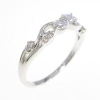 K18WG ムーンストーンリング