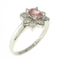 PT フラワー サファイヤリング 拡散処理未検査