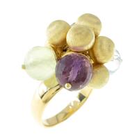 750YG カラーストーンリング