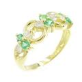K18YG エメラルドリング