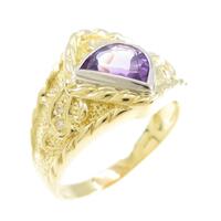 K18YG／PT アメジストリング