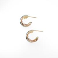 750スリーカラー／K18YG ピアス