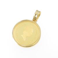 K18YG（枠） コイン ペンダント