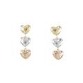 【新品】K18スリーカラー ハート ピアス