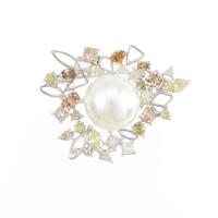 K18WG／K14WG シロチョウパールブローチ