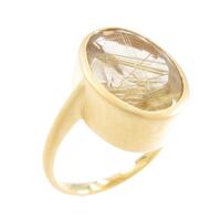 K18YG ルチルクオーツリング