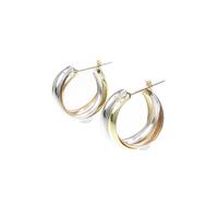 K18スリーカラー ピアス