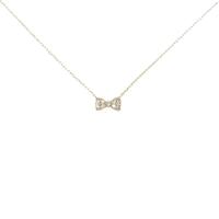 K10YG リボン ダイヤモンドネックレス