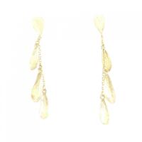 18KYG/K18YG リーフ ピアス