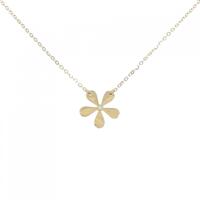 750YG フラワー ダイヤモンド ネックレス 0.008CT