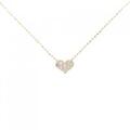 K10PG ハート ダイヤモンド ネックレス 0.07CT