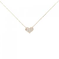K10PG ハート ダイヤモンド ネックレス 0.07CT