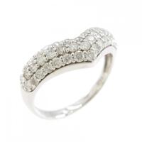 K14WG パヴェ ダイヤモンド リング 0.70CT