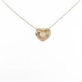 K18PG ハート ダイヤモンド ネックレス 0.25CT