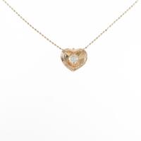 K18PG ハート ダイヤモンド ネックレス 0.25CT