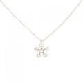 K18PG フラワー ダイヤモンド ネックレス 0.50CT