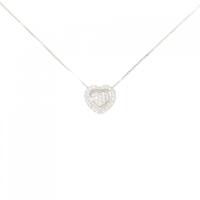 K18WG 2WAY ハート ダイヤモンド ネックレス 0.15CT