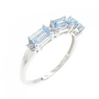 K18WG アクアマリン リング 0.70CT