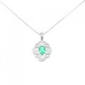 K18WG エメラルド ネックレス 0.69CT