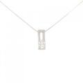 K18WG クロス ダイヤモンド ネックレス 0.15CT