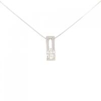K18WG クロス ダイヤモンド ネックレス 0.15CT