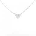 K18WG ダイヤモンド ネックレス 1.020CT I SI1 ハートシェイプ
