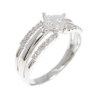 K18WG ダイヤモンド リング 0.50CT
