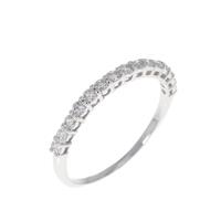 K18WG ハーフエタニティ ダイヤモンド リング 0.30CT