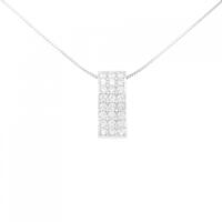 K18WG パヴェ ダイヤモンド ネックレス 1.41CT
