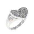 K18WG パヴェ ハート ダイヤモンド リング 0.47CT