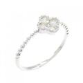 K18WG フラワー ダイヤモンド リング 0.25CT